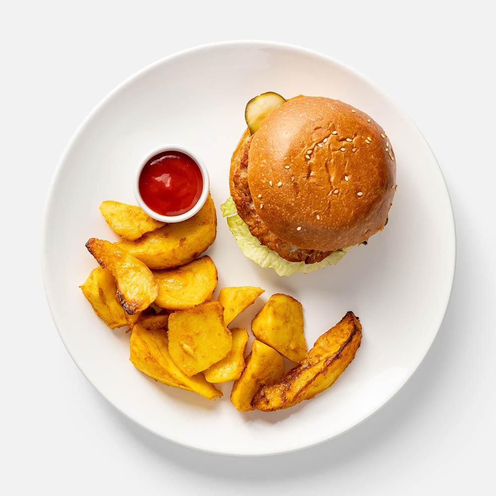 

Бургер Свежеготово с картофельными дольками, 300 г