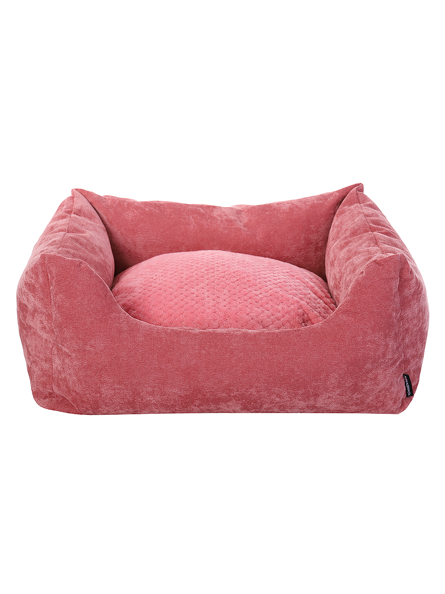 фото Лежак для собак и кошек монморанси зефир, розовая, 50х40х21 см