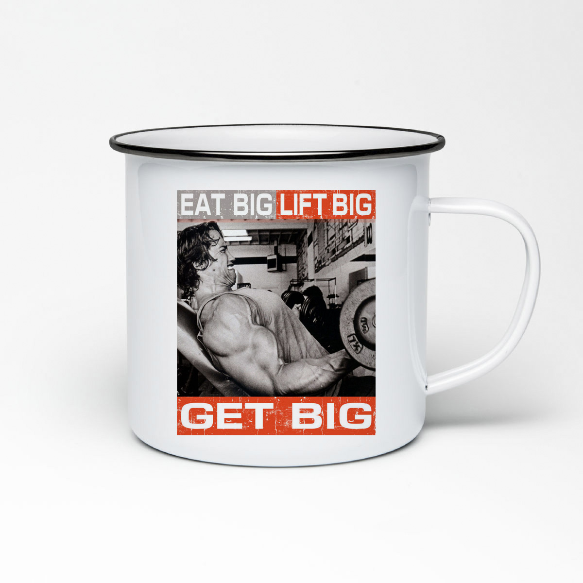 

Кружка металлическая CoolPodarok Eat big lift big get big.