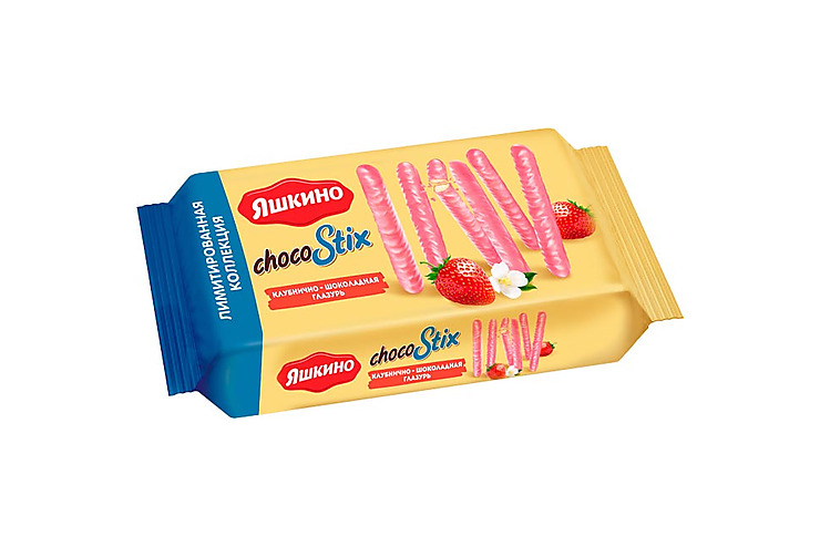 Печенье Chocostix В Клубнично-шоколадной Глазури Яшкино 130 г (2шт.)