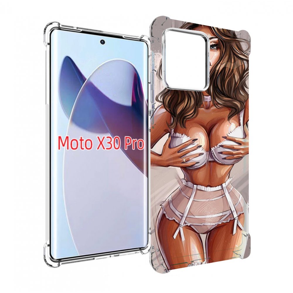 

Чехол MyPads Девушка-в-кружевном для Motorola Moto X30 Pro, Прозрачный, Tocco