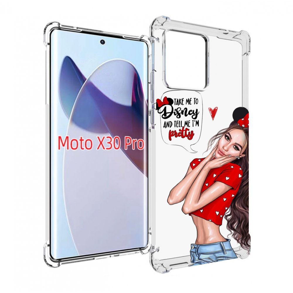 

Чехол MyPads Девушка-Мини женский для Motorola Moto X30 Pro, Прозрачный, Tocco