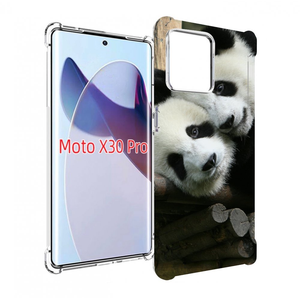 

Чехол MyPads Две-панды для Motorola Moto X30 Pro, Прозрачный, Tocco