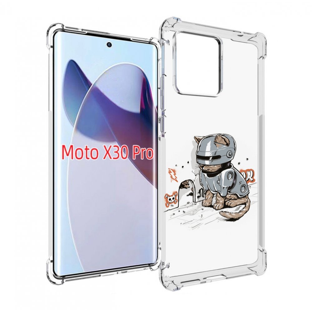 

Чехол MyPads Грозный кот для Motorola Moto X30 Pro, Прозрачный, Tocco