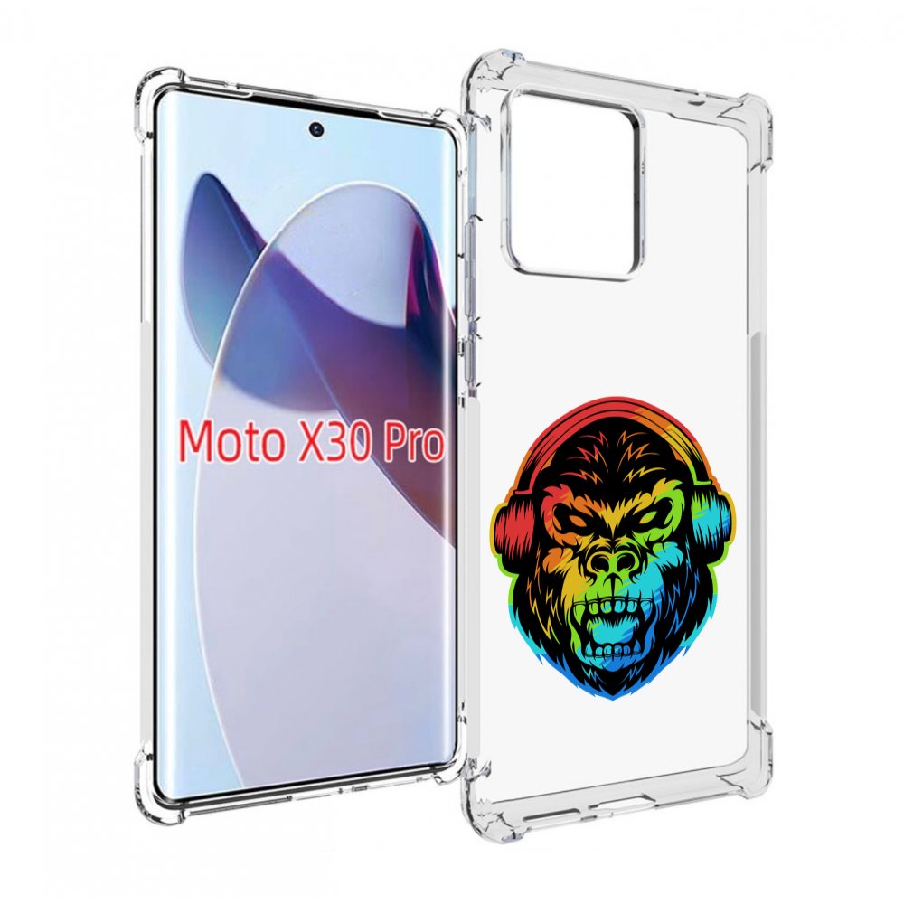 

Чехол MyPads Горилла-в-наушниках для Motorola Moto X30 Pro, Прозрачный, Tocco
