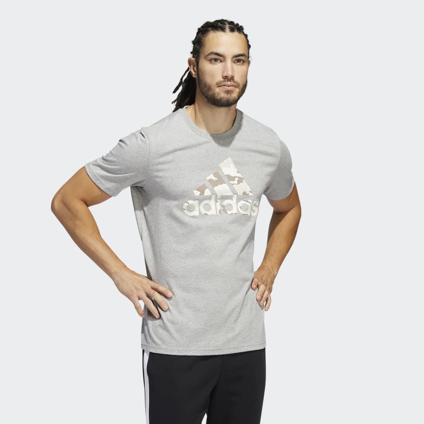 фото Футболка мужская adidas he4792 серая xl