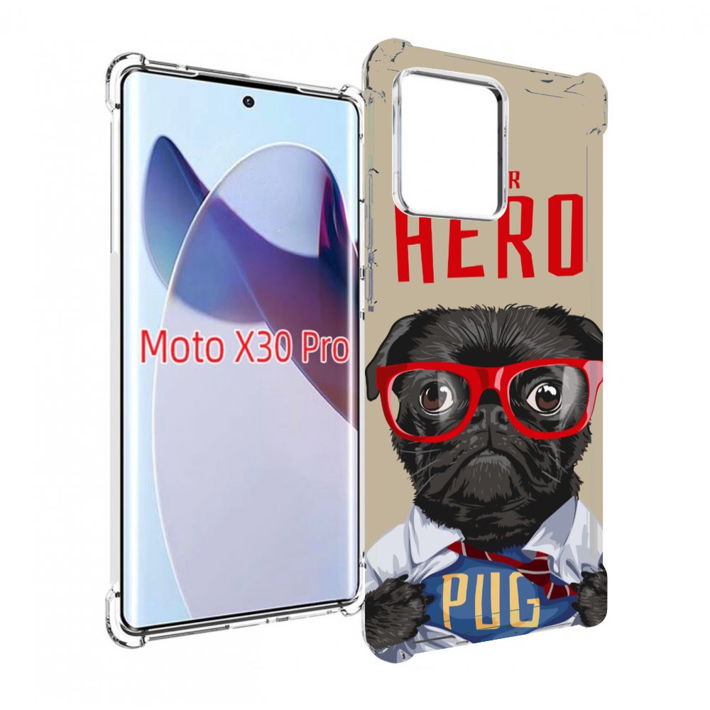 

Чехол MyPads Герой-PUG для Motorola Moto X30 Pro, Прозрачный, Tocco