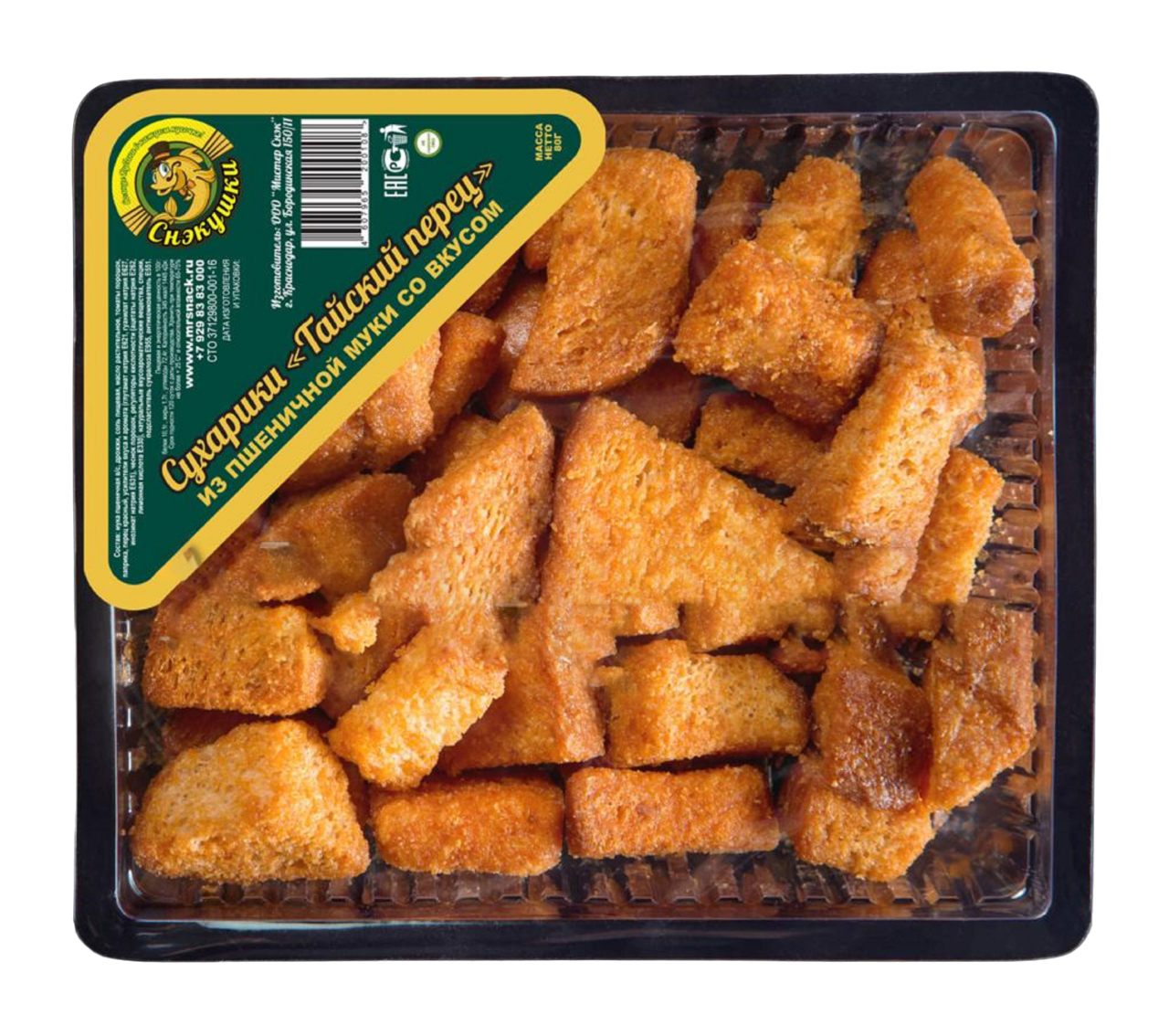 

Сухарики Снэкушки со вкусом тайский перец, 80 г