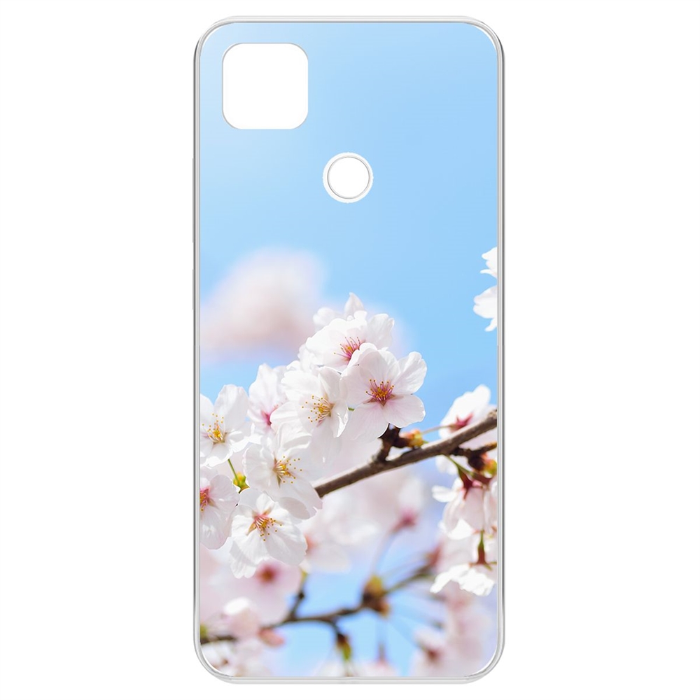 

Чехол-накладка Krutoff Clear Case Цветение для Xiaomi Redmi 9C, Прозрачный
