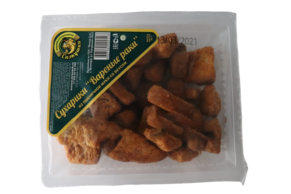 

Сухарики Снэкушки со вкусом вареные раки, 80 г