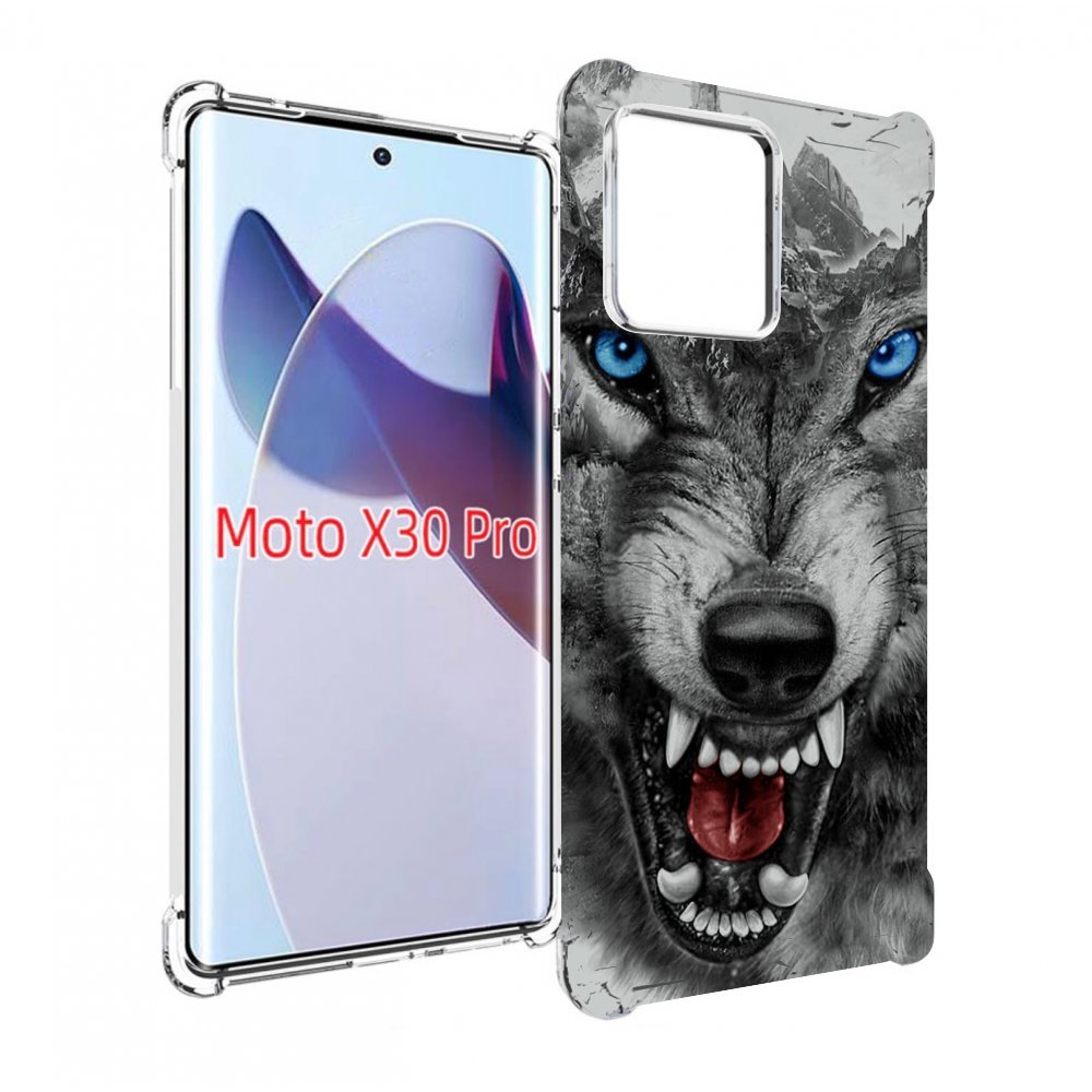 

Чехол MyPads Волк-частица мужской для Motorola Moto X30 Pro, Прозрачный, Tocco