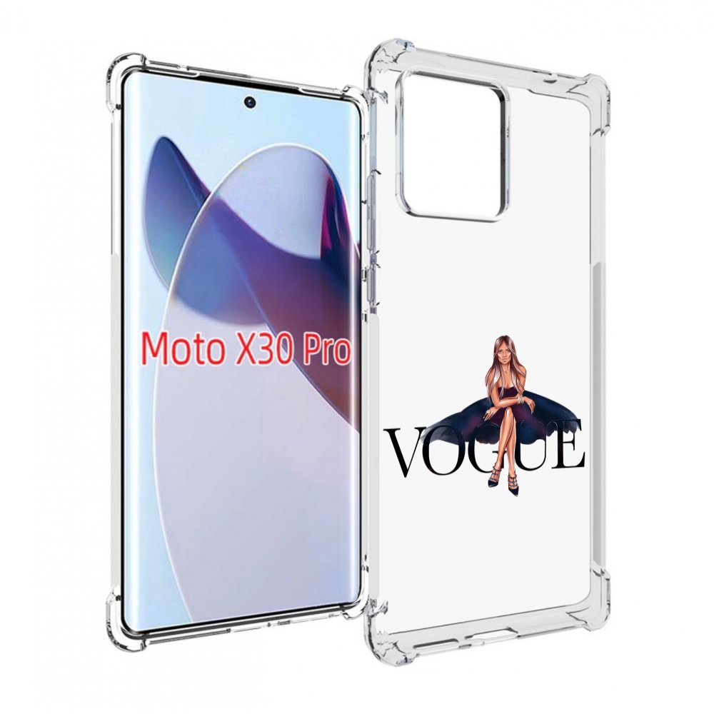 

Чехол MyPads Вог-девушка женский для Motorola Moto X30 Pro, Прозрачный, Tocco