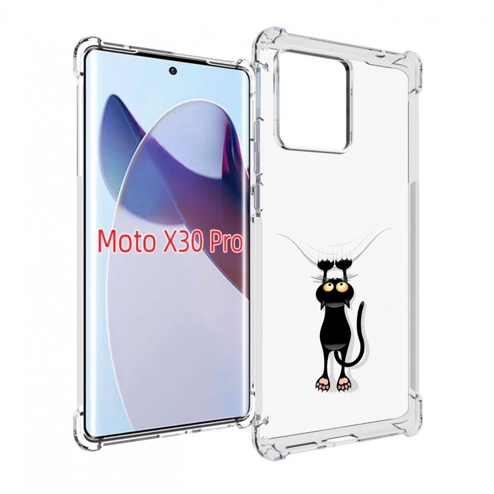 

Чехол MyPads Висячий-кот для Motorola Moto X30 Pro, Прозрачный, Tocco
