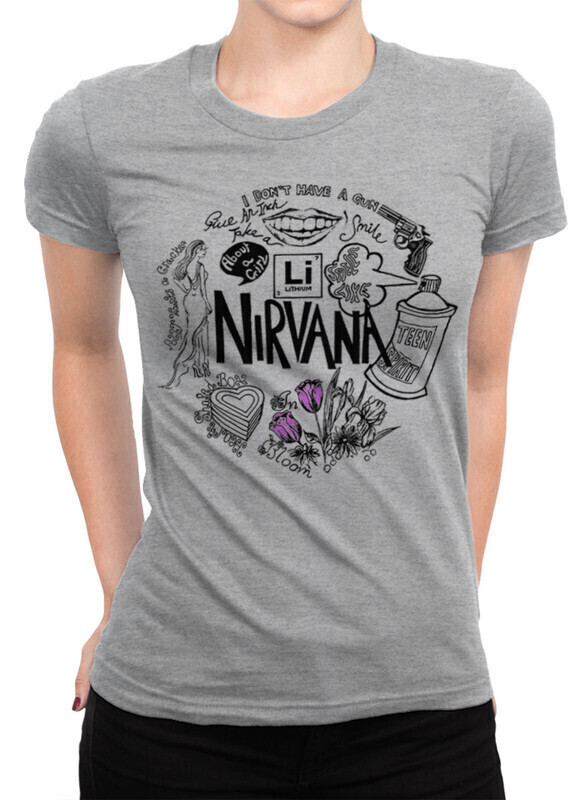 

Футболка женская Dream Shirts Nirvana - Нирвана 5000922-1 серая XS, Серый, Nirvana - Нирвана 5000922-1