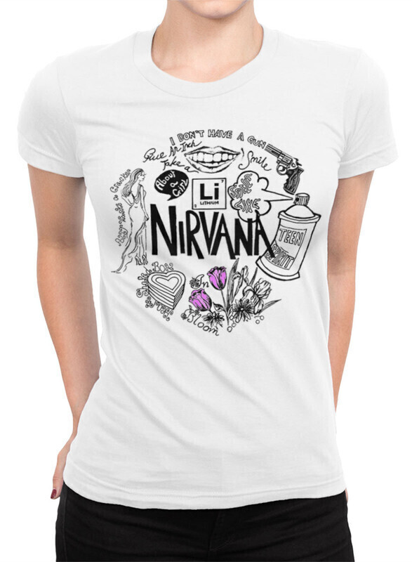 

Футболка женская DreamShirts Nirvana - Нирвана 5000922-1 белая S, Белый, Nirvana - Нирвана 5000922-1