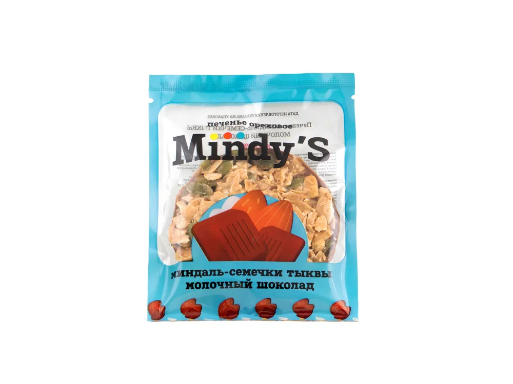 

Печенье ореховое Mindy’S миндаль, семечки тыквы и молочный шоколад, 30 г