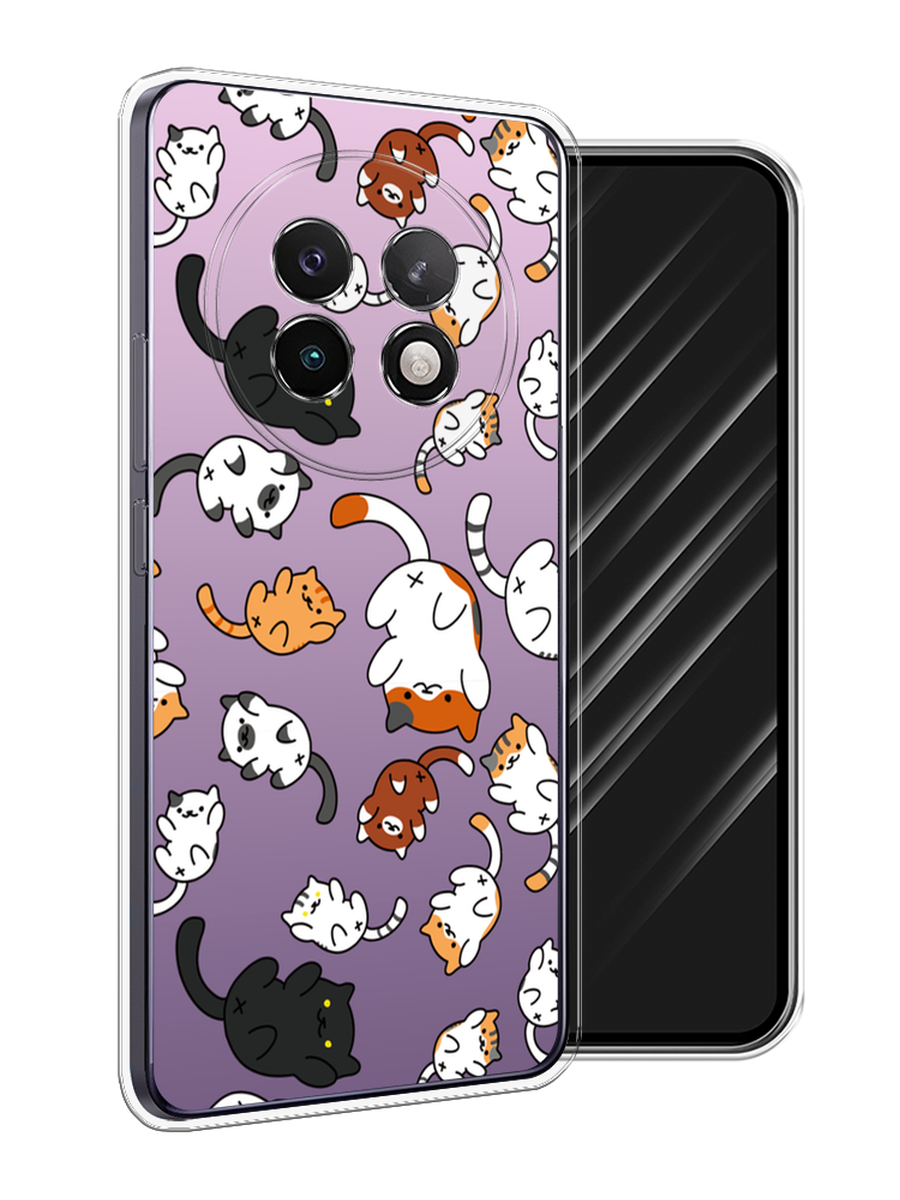 

Чехол Awog на Realme 13+ "Котопад", Фиолетовый;белый, 2518750-1