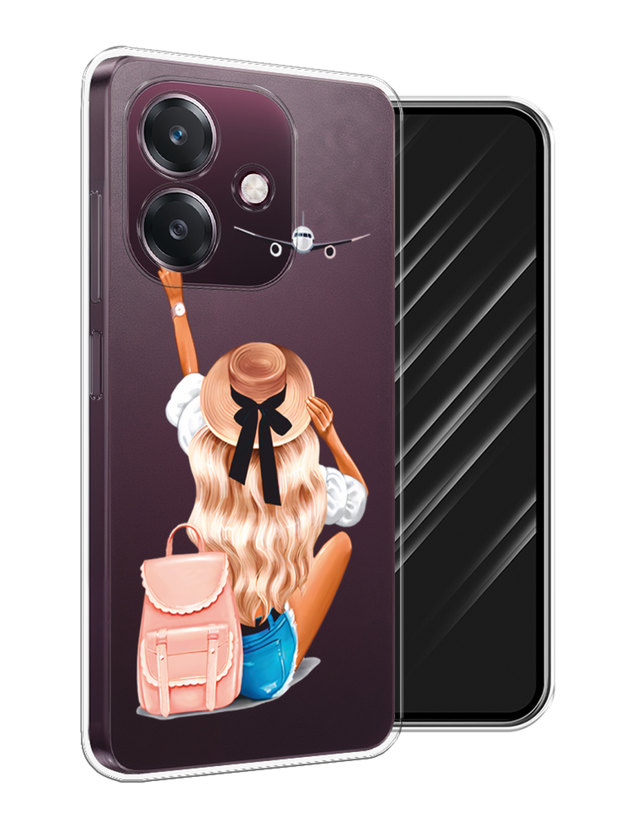 

Чехол Awog на Oppo A3 "Автостопом самолетом", Бежевый;белый, 2518650-1
