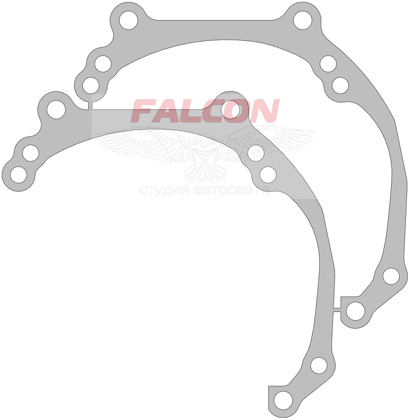 

Рамка переходная для линз Toyota Corolla Fielder XI nke165 г.в Hella 3