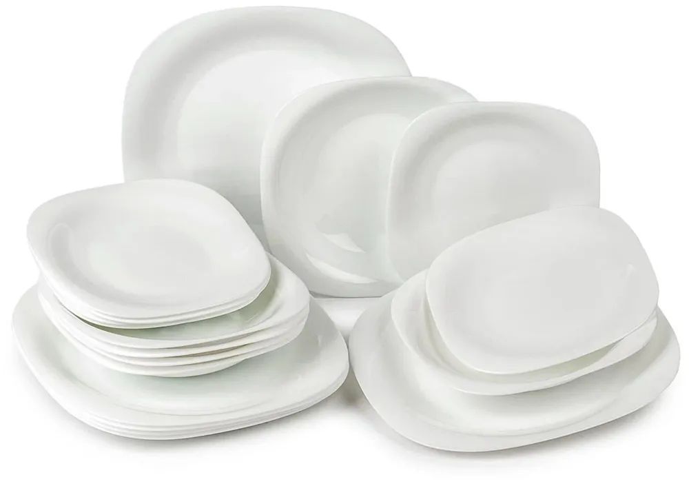 Набор, сервиз столовой посуды на 6 персон LUMINARC Carine White 18 предметов