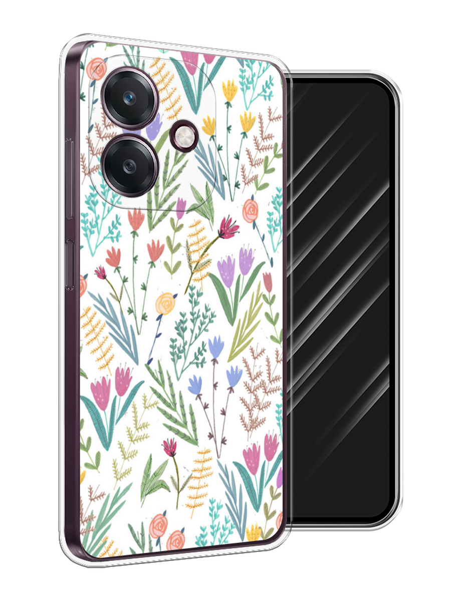 

Чехол Awog на Oppo A3 "Полевые цветы рисунок", Белый;зеленый, 2518650-1