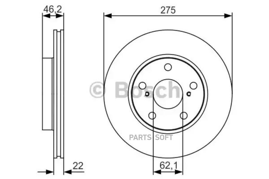 

Тормозной диск Bosch передний Premium 2 0986479r97