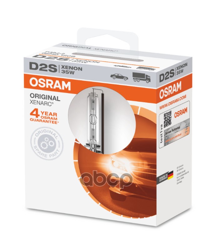 

Лампа ксенон D2S 35W P32D-2 4200K XENARC ORIGINAL OSRAM 662401SCB