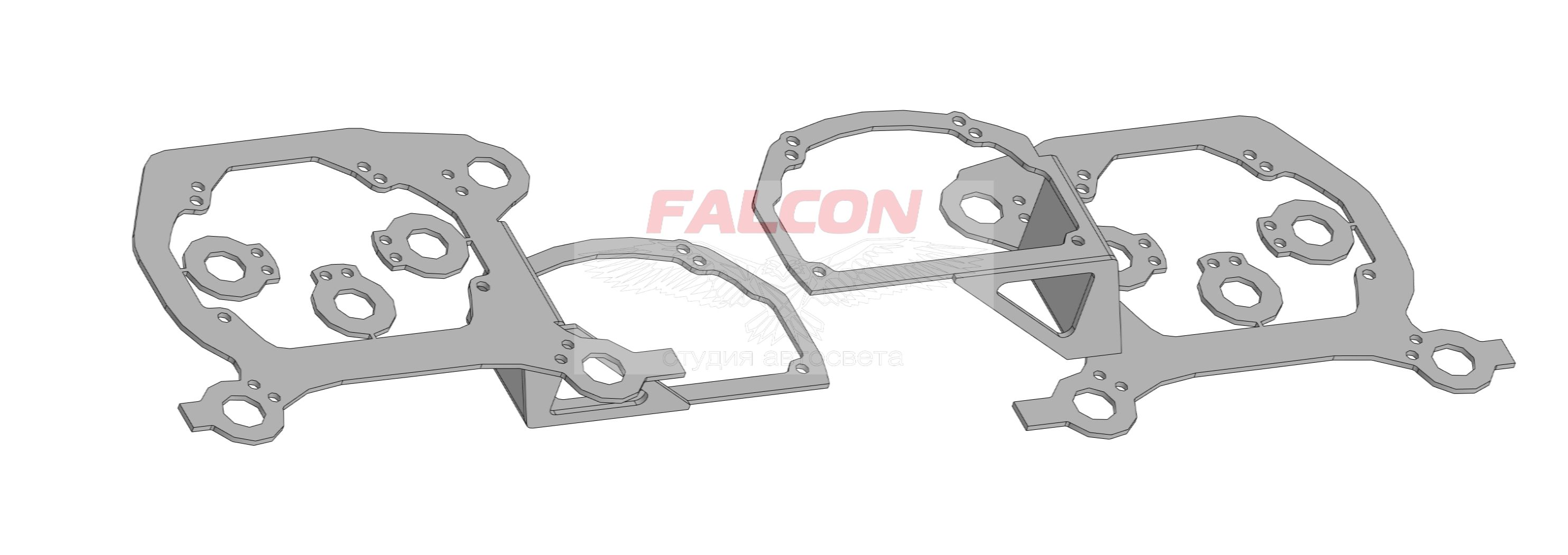 

Рамка переходная для линз BMW 5 F10 2009-2013 г.в. для установки двух линз Hella 3