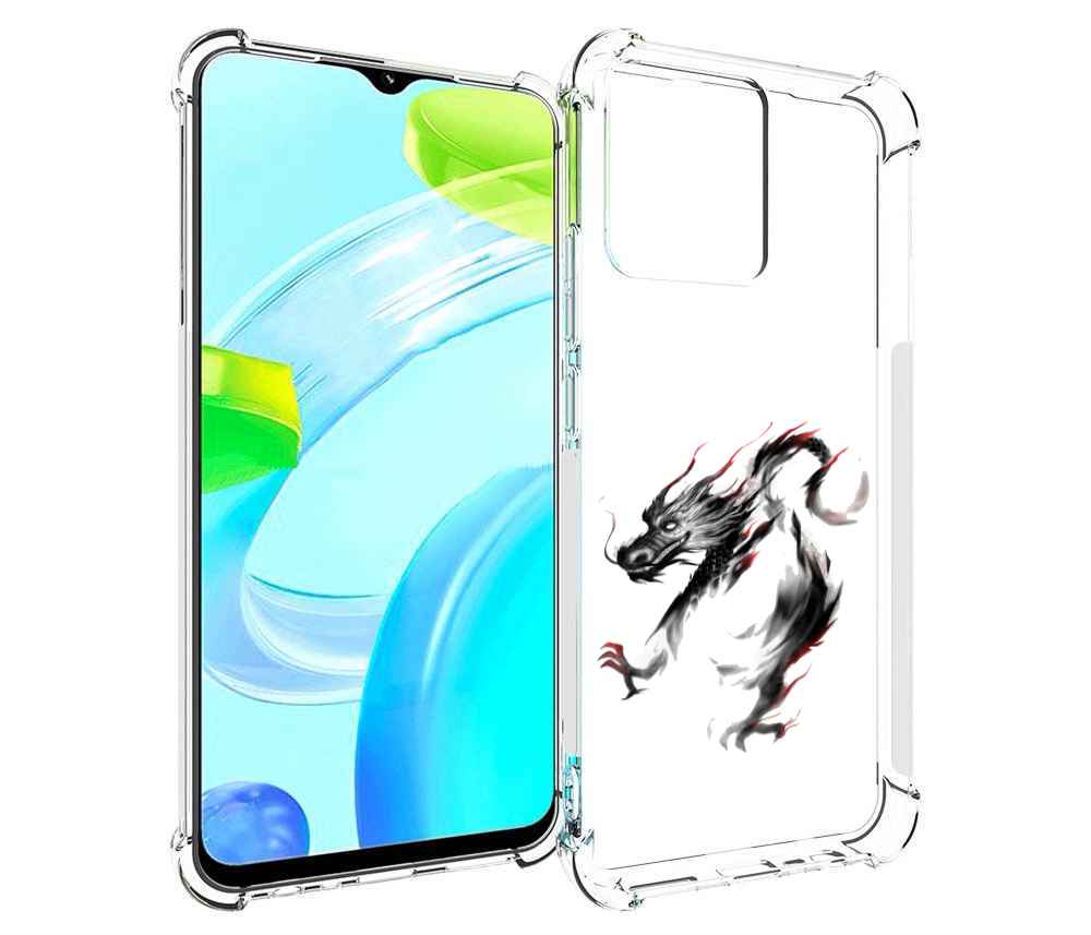 Чехол MyPads черный дракон для Tecno Phantom X2