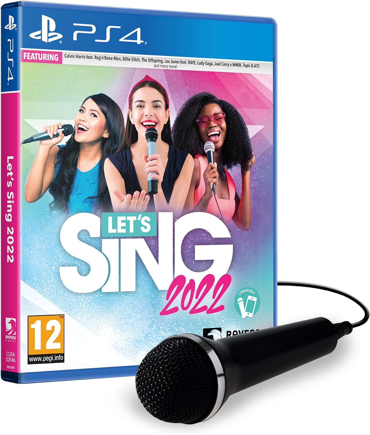 Игра Let's Sing 2022 Single Mic Bundle (PlayStation 4, полностью на иностранном языке)