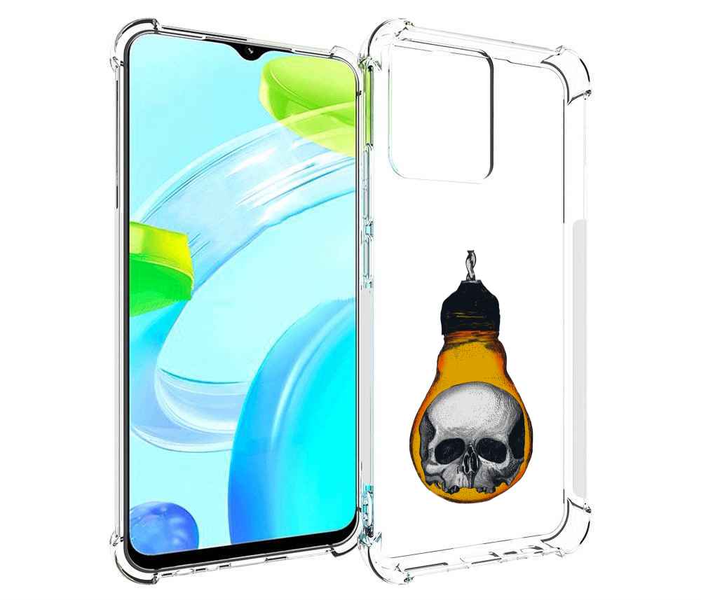 Чехол MyPads череп в лампочке для Tecno Phantom X2