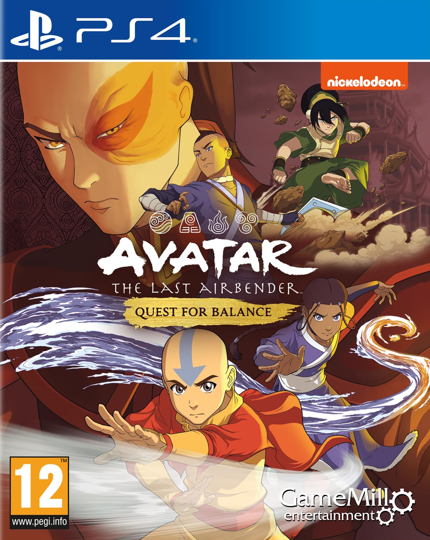 Игра Avatar The Last Airbender: Quest for Balance (PS4, полностью на иностранном языке)