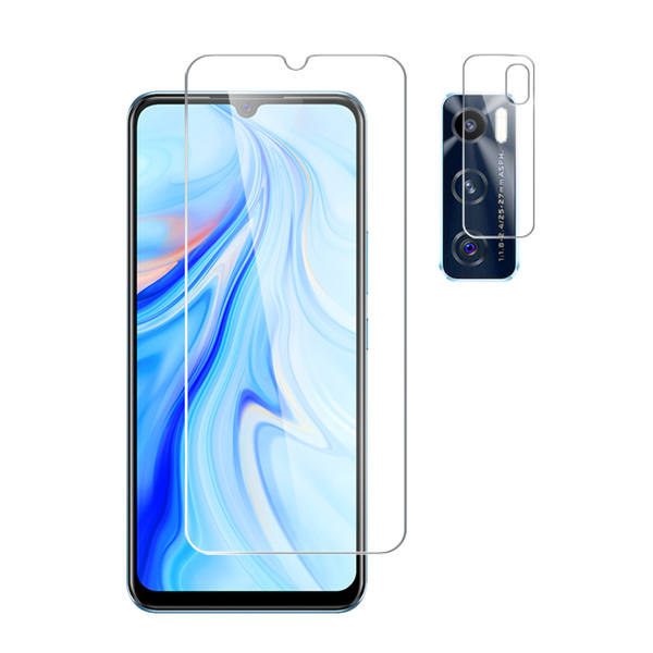 

Гибридное защитное стекло Brozo на экран и камеру Vivo V20 SE, Vivo V20 SE