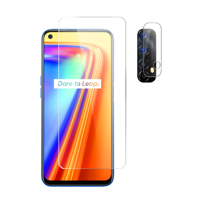 Гибридное защитное стекло Brozo на экран и камеру Realme 7