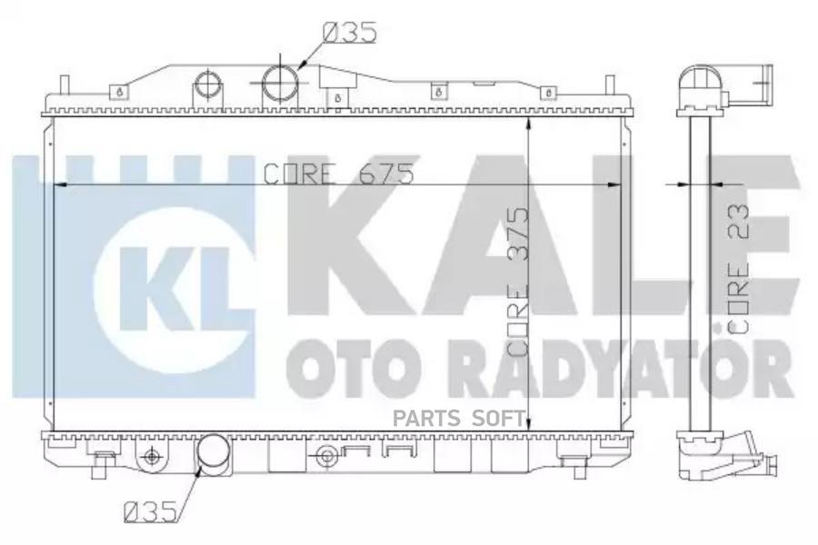 Радиатор Охлаждения Двигателя KALE 357200