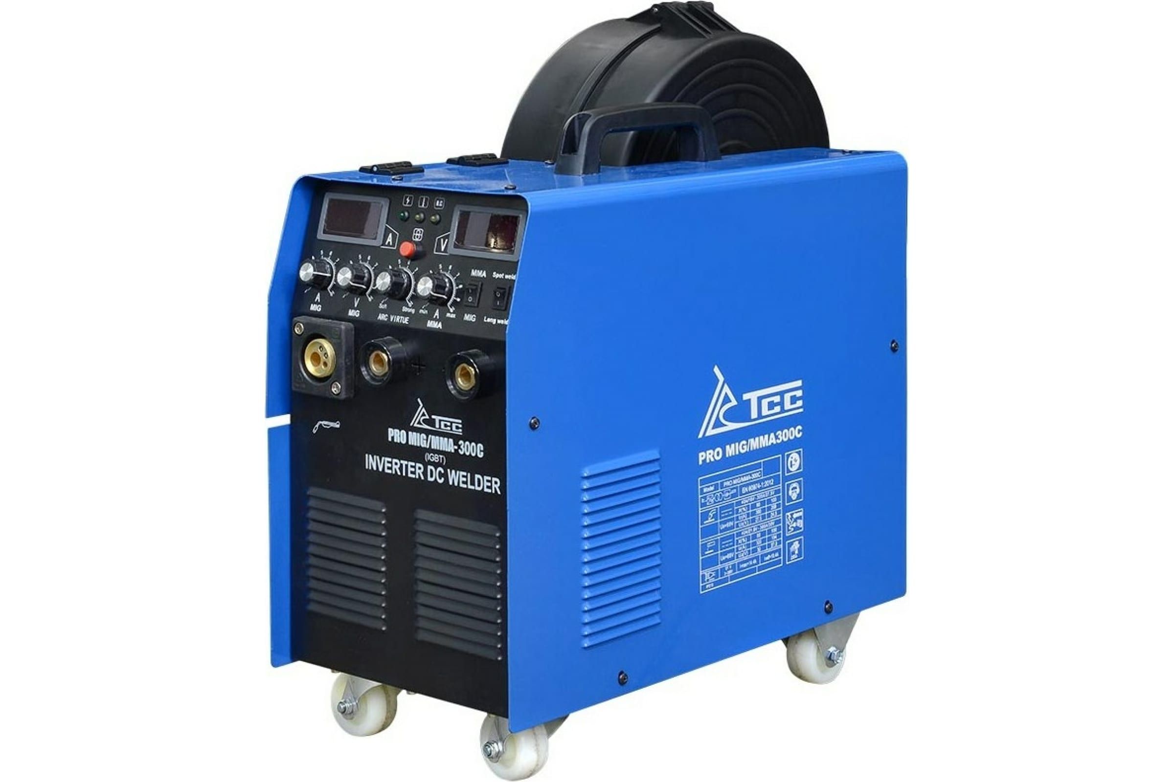 

Инвертор полуавтоматический ТСС PRO MIG/MMA-300C (067096)