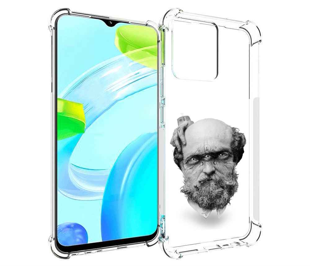 Чехол MyPads страшный бородатый мужчина абстракция для Tecno Phantom X2