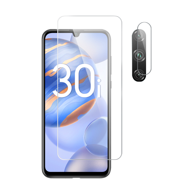 

Гибридное защитное стекло Brozo на экран и камеру Honor 30i, Honor 30i