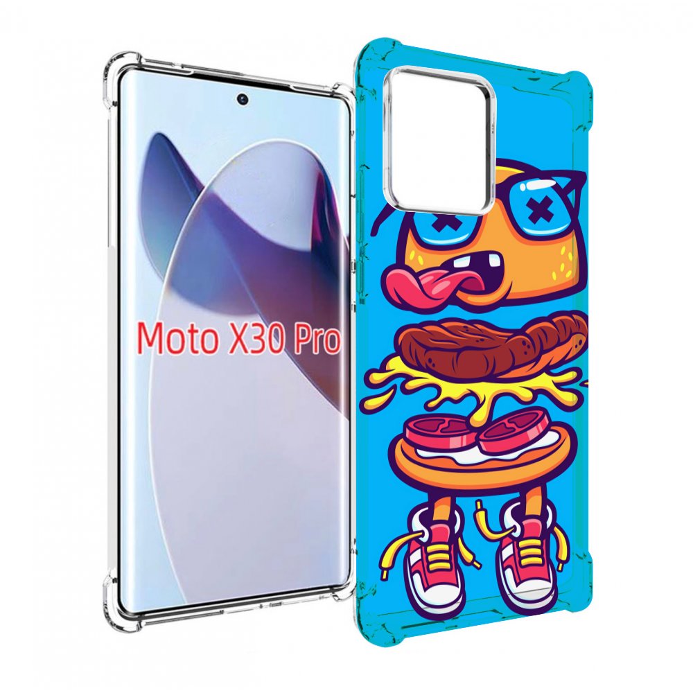 

Чехол MyPads Бургер с очками для Motorola Moto X30 Pro, Прозрачный, Tocco