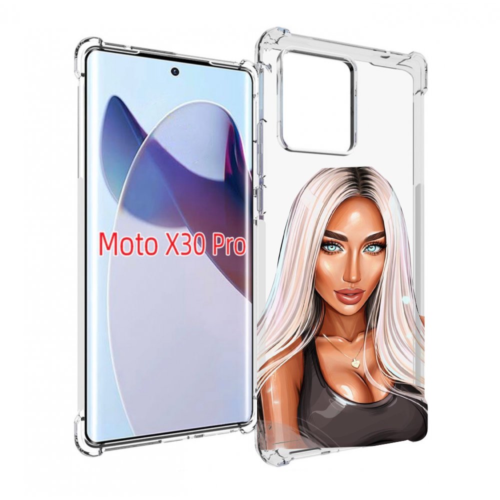

Чехол MyPads Блондинка женский для Motorola Moto X30 Pro, Прозрачный, Tocco