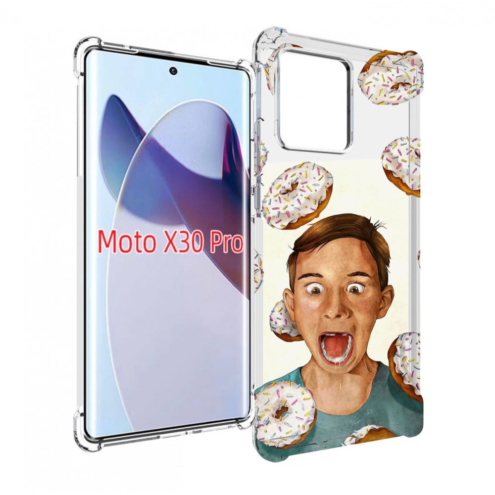 

Чехол MyPads Бешенные-пончики для Motorola Moto X30 Pro, Прозрачный, Tocco