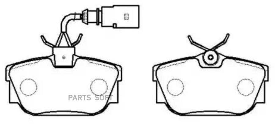 Колодки тормозные дисковые VW: EURO VAN 01-, TRANSPORTER, CARAVELLA T4 90-