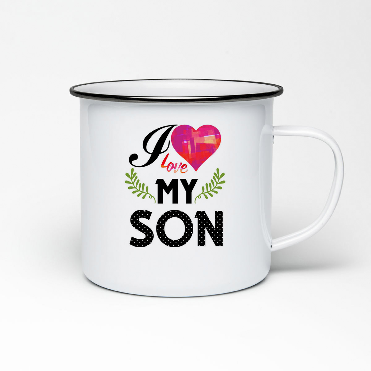 

Кружка металлическая CoolPodarok Прикол. Семья. I love my son. Я люблю моего сына