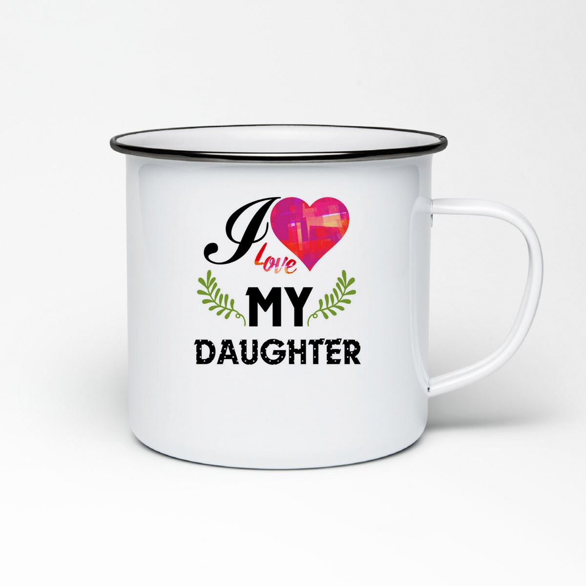 

Кружка металлическая CoolPodarok Прикол. Семья. I love my daughter. Я люблю мою дочку