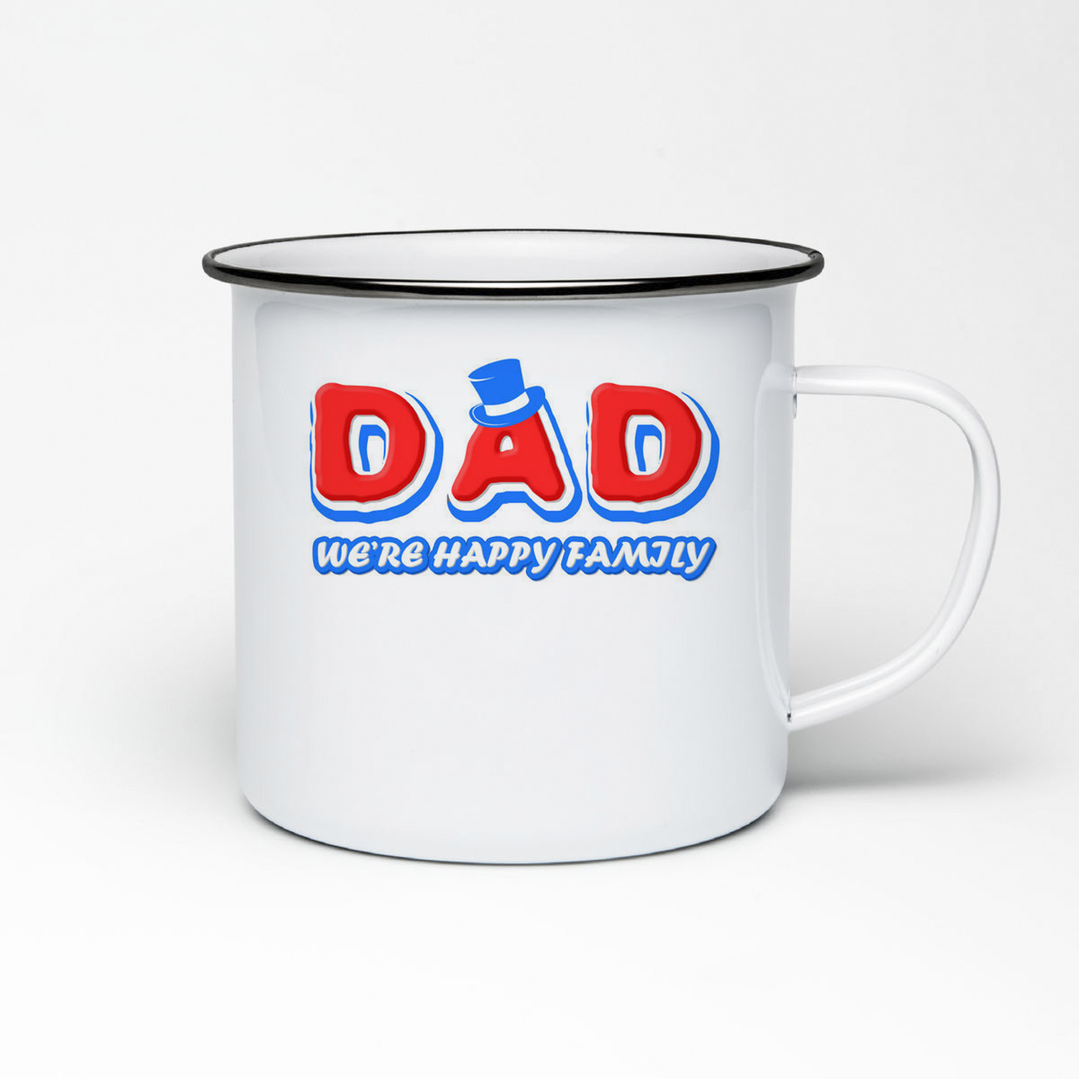 

Кружка металлическая CoolPodarok Прикол. Семья. Dad were happy family