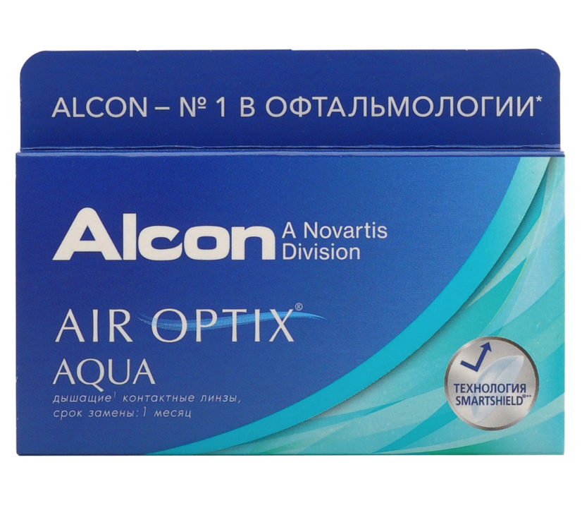 фото Air optix aqua (3 линзы) + biotrue 300 мл.(8.6, -10.00)