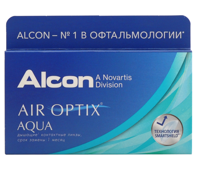 фото Air optix aqua (3 линзы) + biotrue 300 мл.(8.6, -9.50)