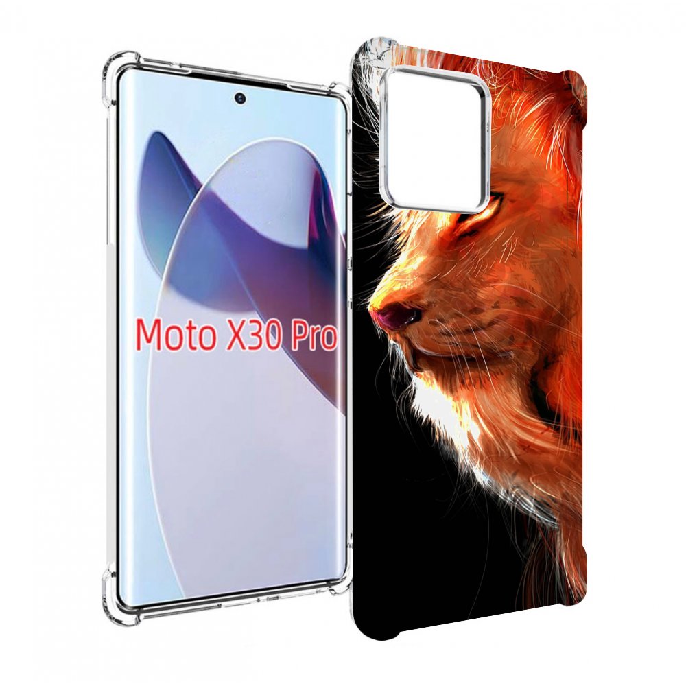 

Чехол MyPads Арт-рисунок-льва мужской для Motorola Moto X30 Pro, Прозрачный, Tocco