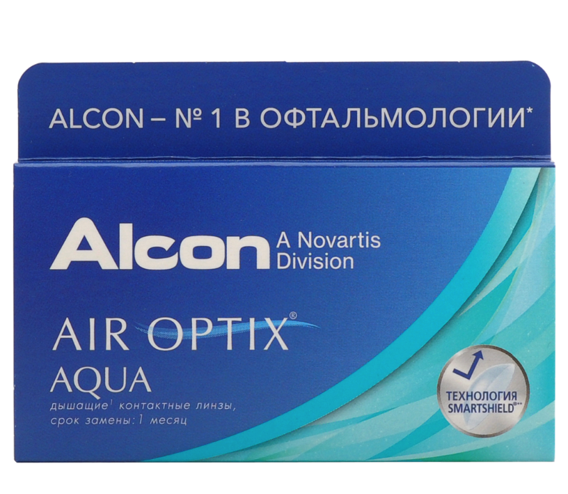 фото Air optix aqua (3 линзы) + biotrue 300 мл.(8.6, -3.25)