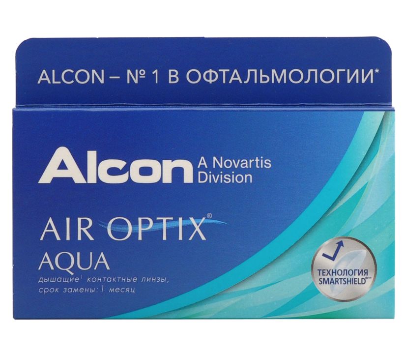 фото Air optix aqua (3 линзы) + biotrue 300 мл.(8.6, -3.00)